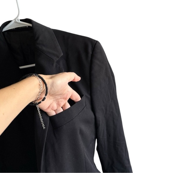 ZARA Black Two Buttons Closure Blazer Size Small - Picture 11 of 16